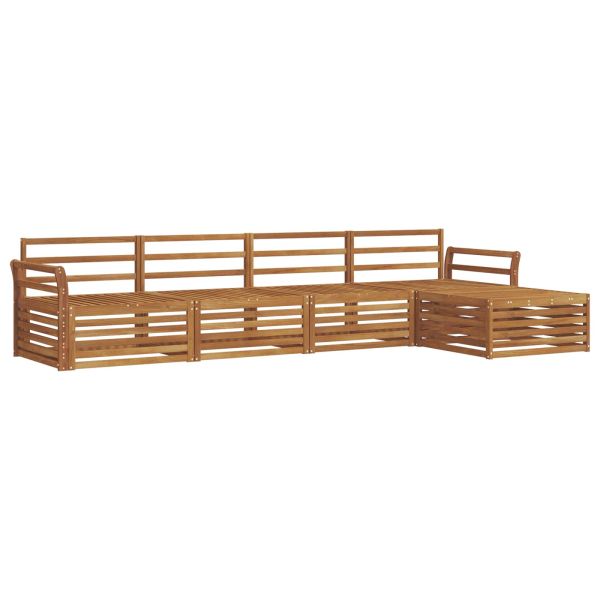 Комплект дивани за открито 5 pcs Естествен