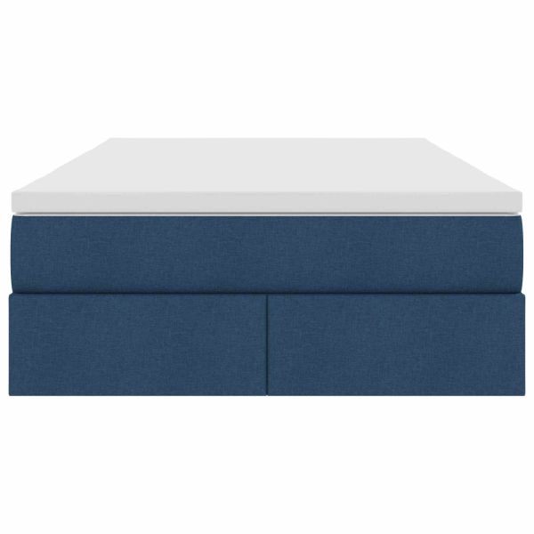 Легло с място за съхранение и матрак Синьо 120 x 190 cm
