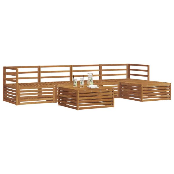 Комплект дивани за открито 6 pcs Естествен