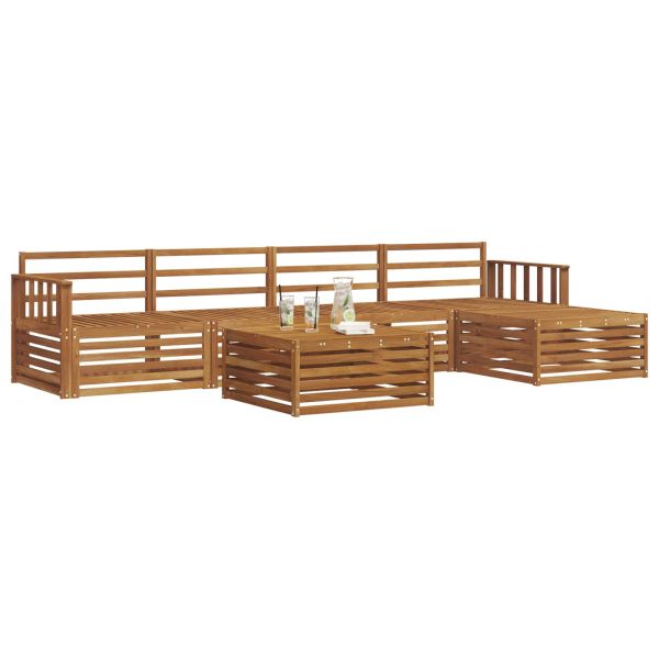 Комплект дивани за открито 6 pcs Естествен