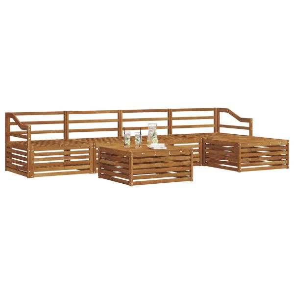 Комплект дивани за открито 6 pcs Естествен