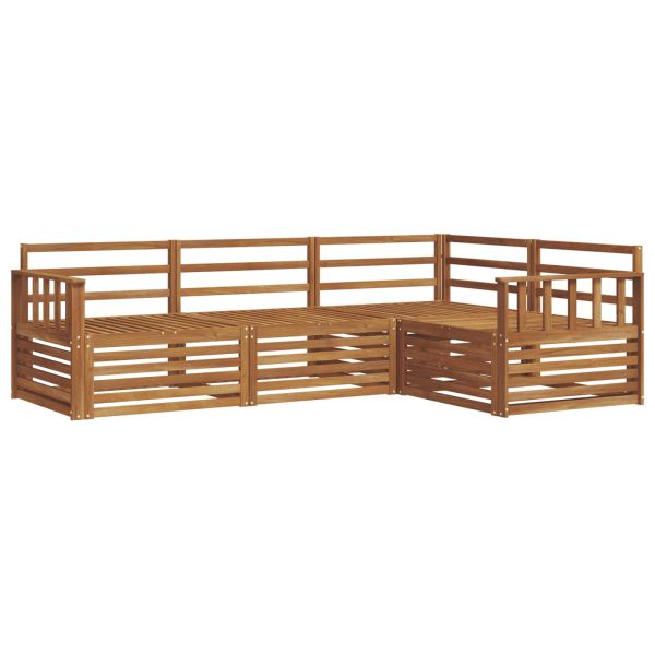 Комплект дивани за открито 4 pcs Естествен