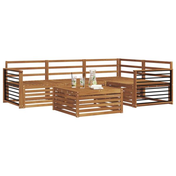 Комплект дивани за открито 5 pcs Естествен