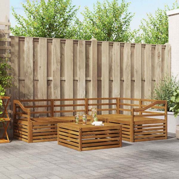 Комплект дивани за открито 5 pcs Естествен