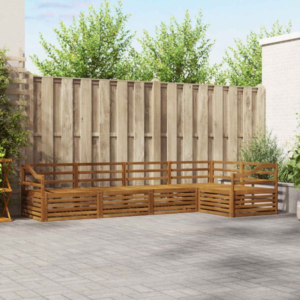 Комплект дивани за открито 5 pcs Естествен