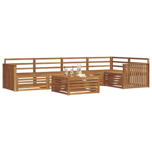 Комплект дивани за открито 6 pcs Естествен