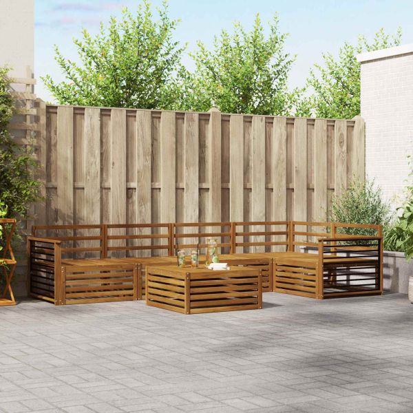 Комплект дивани за открито 6 pcs Естествен