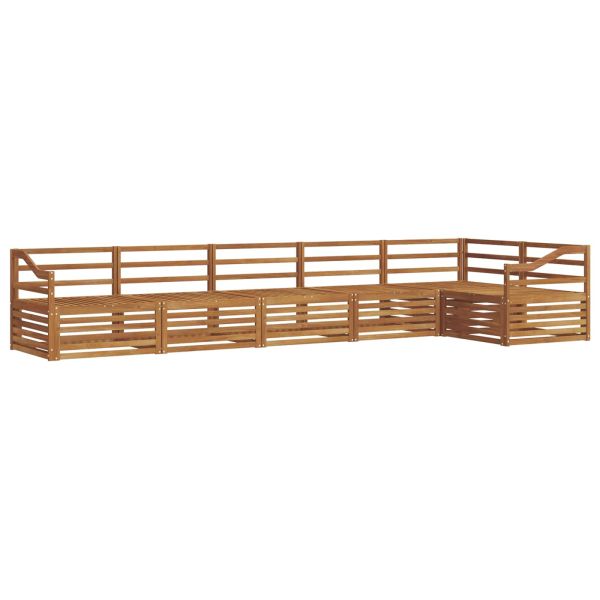 Комплект дивани за открито 6 pcs Естествен