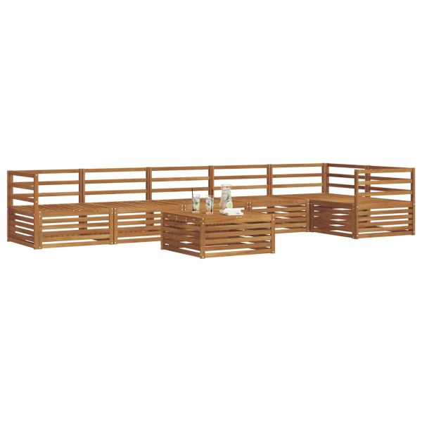 Комплект дивани за открито 7 pcs Естествен