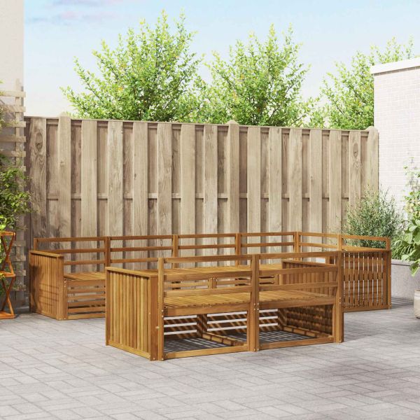 Комплект дивани за открито 7 pcs Естествен