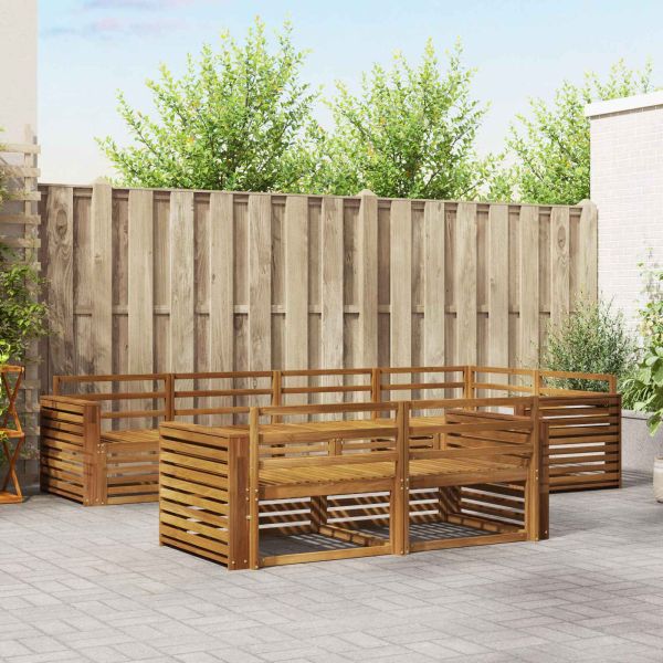 Комплект дивани за открито 7 pcs Естествен