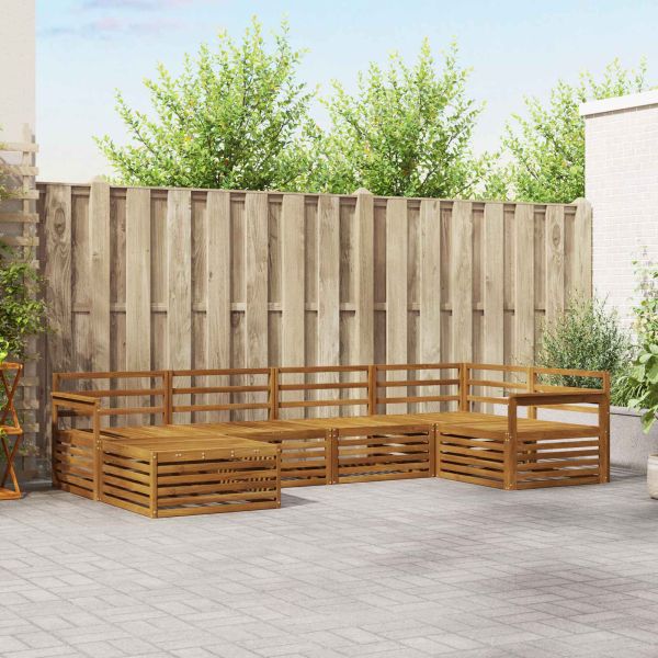 Комплект дивани за открито 6 pcs Естествен