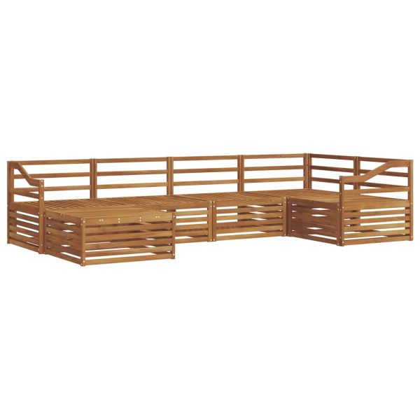 Комплект дивани за открито 6 pcs Естествен