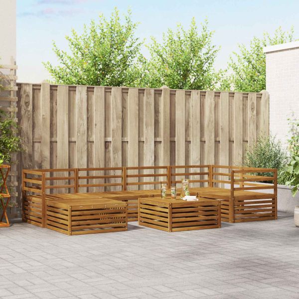 Комплект дивани за открито 7 pcs Естествен