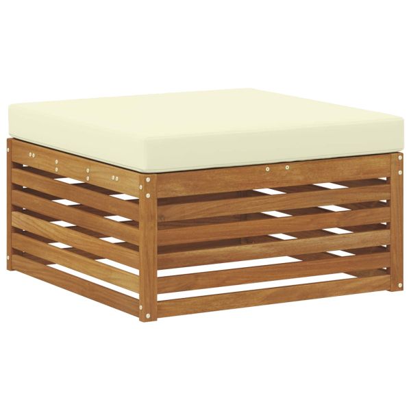 Комплект дивани за открито 7 pcs Натурален и Крема