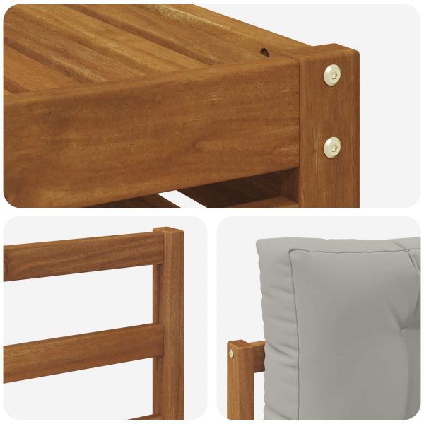 Комплект дивани за открито 7 pcs Естествено и светло сиво