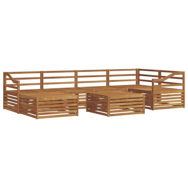 Комплект дивани за открито 7 pcs Естествен