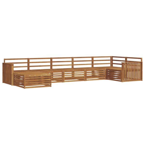 Комплект дивани за открито 7 pcs Естествен