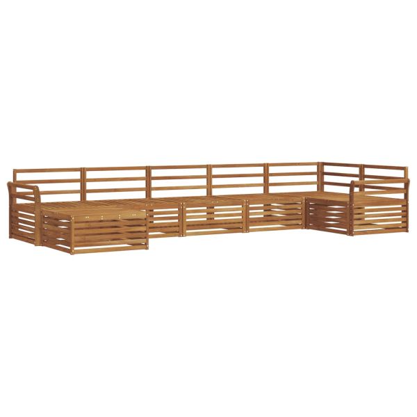 Комплект дивани за открито 7 pcs Естествен