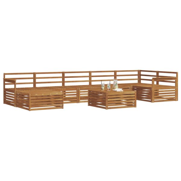 Комплект дивани за открито 8 pcs Естествен