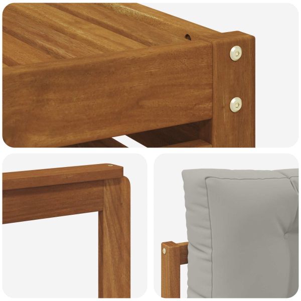 Комплект дивани за открито 8 pcs Естествено и светло сиво