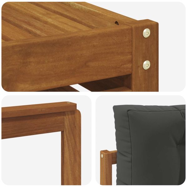 Комплект дивани за открито 8 pcs Натурален и Антрацит