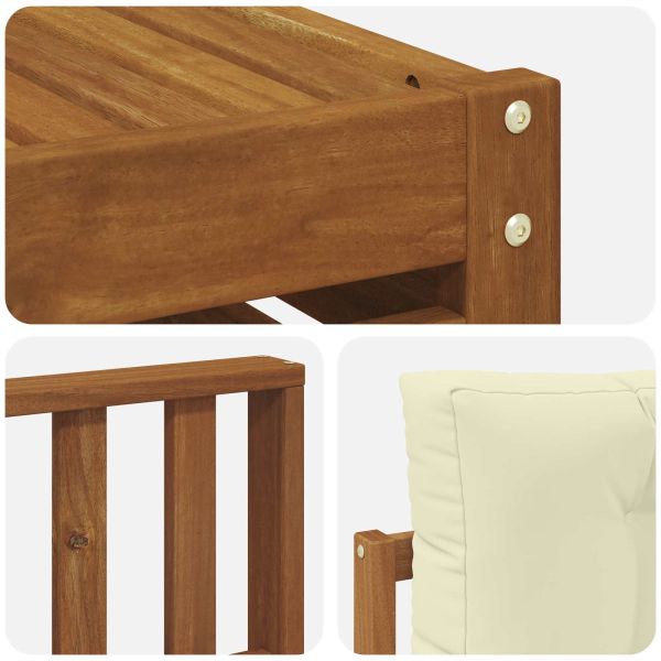 Комплект дивани за открито 8 pcs Натурален и Крема