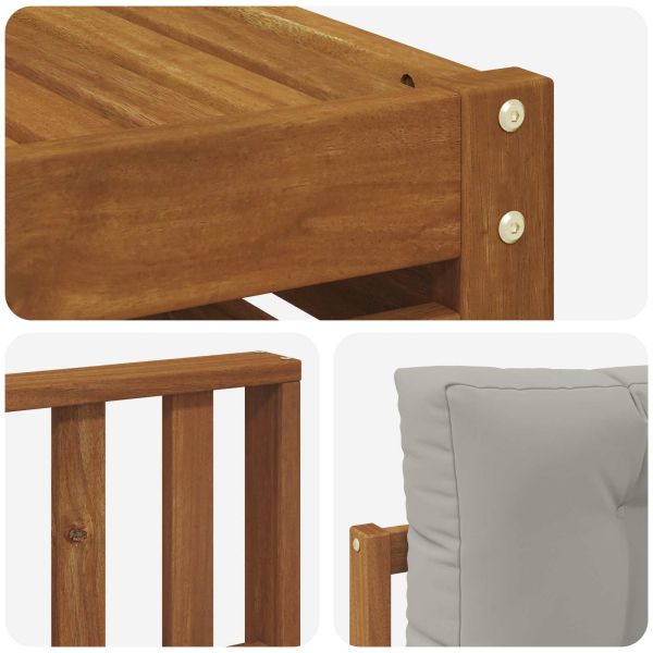 Комплект дивани за открито 8 pcs Естествено и светло сиво