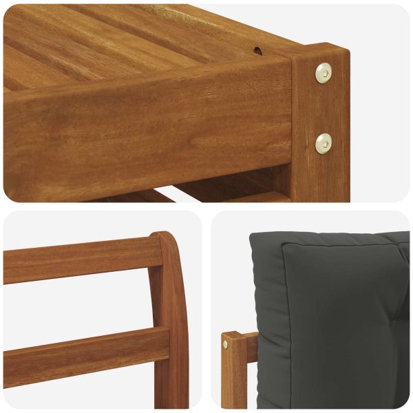 Комплект дивани за открито 8 pcs Натурален и Антрацит