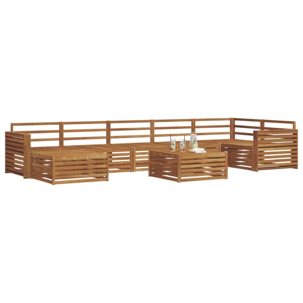 Комплект дивани за открито 8 pcs Естествен