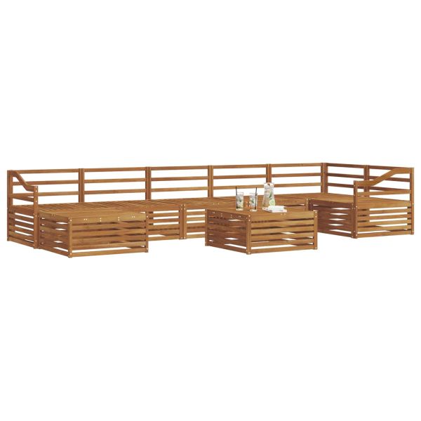 Комплект дивани за открито 8 pcs Естествен