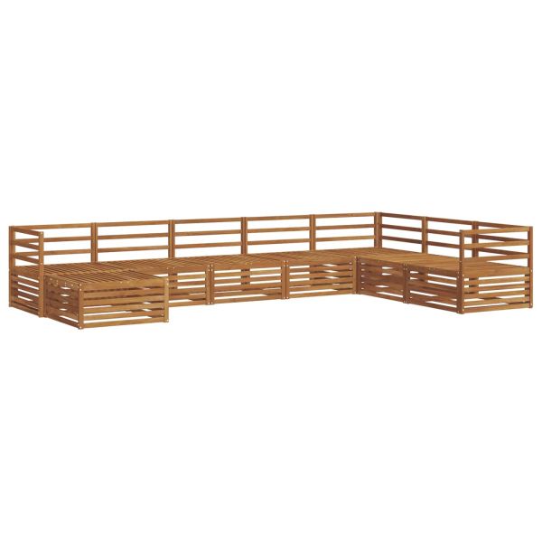 Комплект дивани за открито 8 pcs Естествен