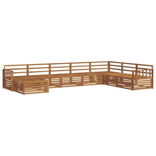 Комплект дивани за открито 8 pcs Естествен