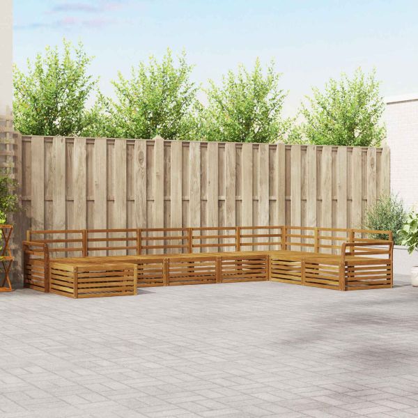 Комплект дивани за открито 8 pcs Естествен