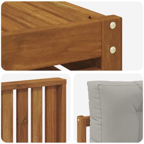 Комплекти дивани с възглавница 9 pcs Естествено и светло сиво