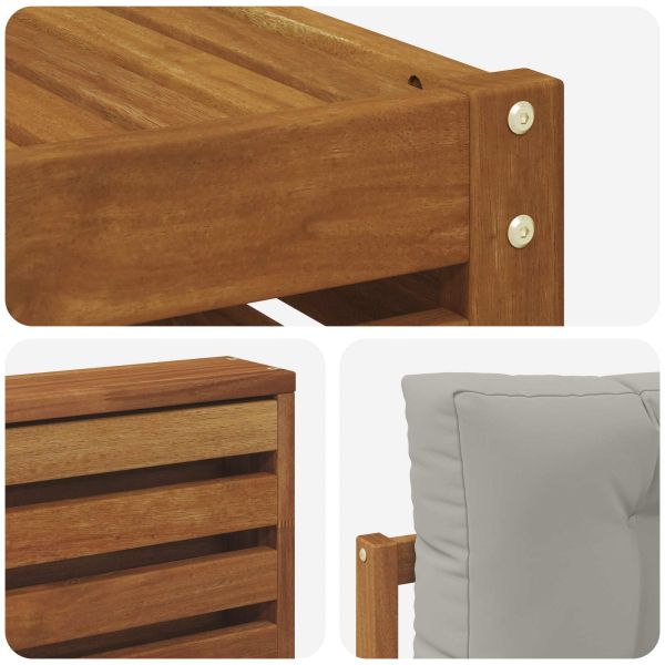 Комплекти дивани с възглавница 9 pcs Естествено и светло сиво