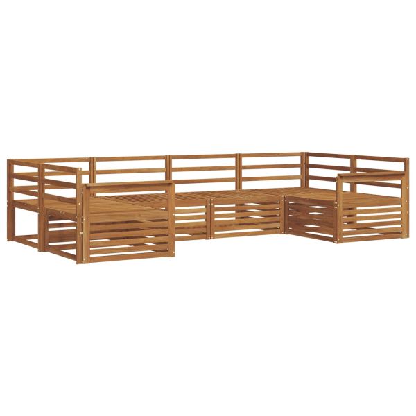 Комплект дивани за открито 6 pcs Естествен
