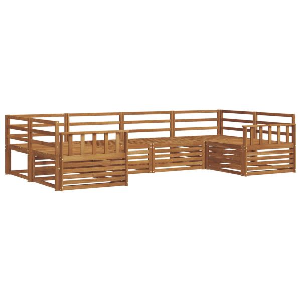 Комплект дивани за открито 6 pcs Естествен