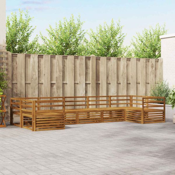 Комплект дивани за открито 7 pcs Естествен