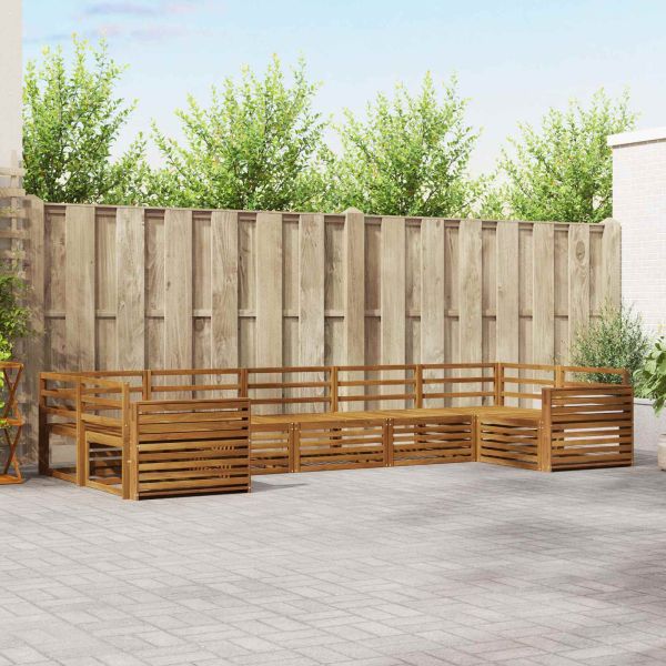 Комплект дивани за открито 7 pcs Естествен