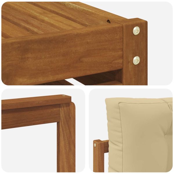 Комплекти дивани с възглавница 10 pcs Натурален и Бежов