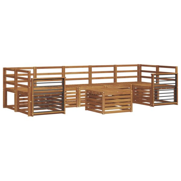 Комплекти дивани 8 pcs Естествен Солидно акациево дърво