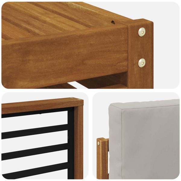 Комплект дивани за открито 8 pcs Естествено и светло сиво