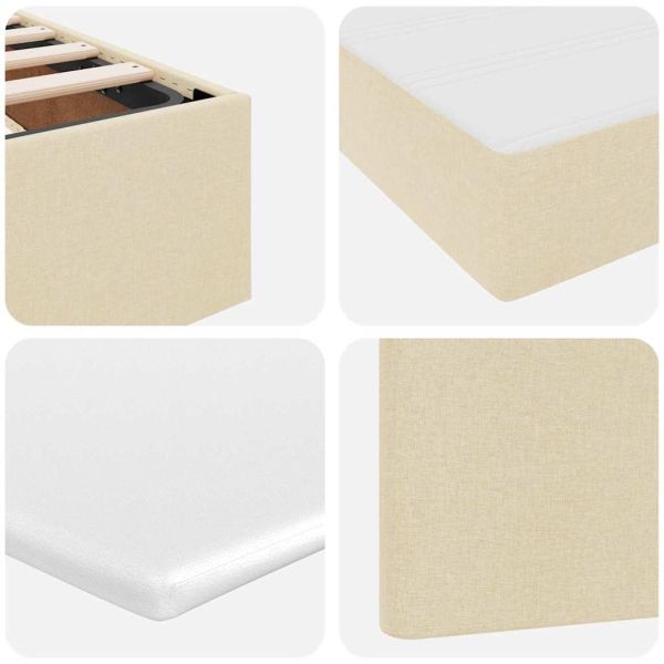 Легло с място за съхранение и матрак Кремав 200 x 200 cm