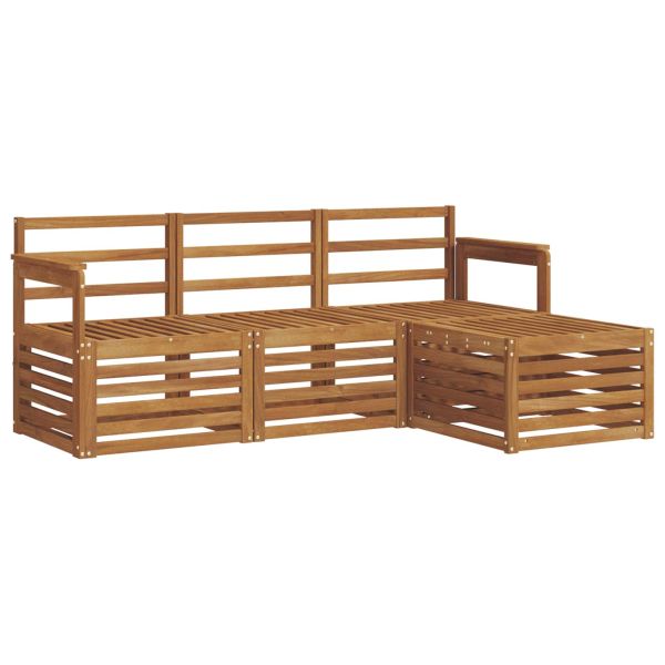 Комплект дивани за открито 4 pcs Естествен