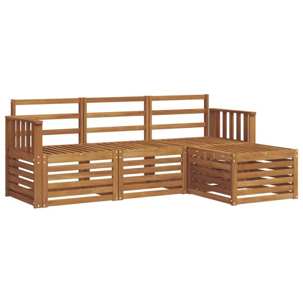 Комплект дивани за открито 4 pcs Естествен