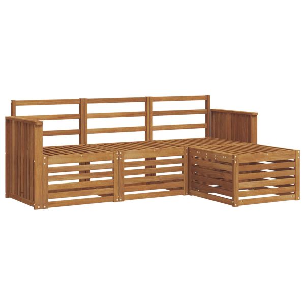 Комплект дивани за открито 4 pcs Естествен