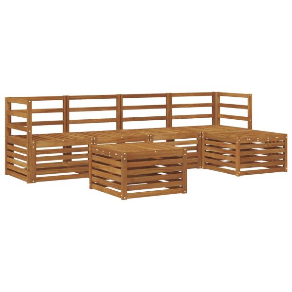Комплект дивани за открито 6 pcs Естествен