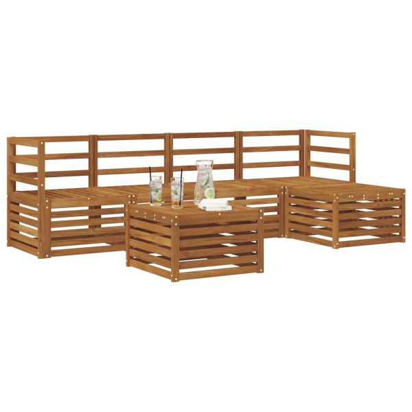 Комплект дивани за открито 6 pcs Естествен
