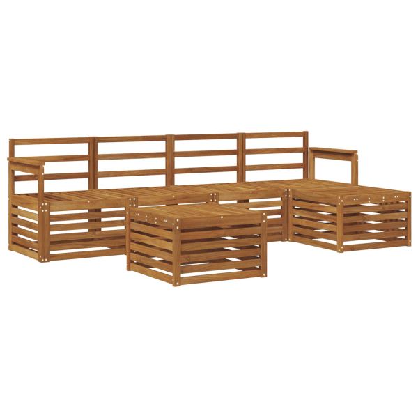Комплект дивани за открито 6 pcs Естествен